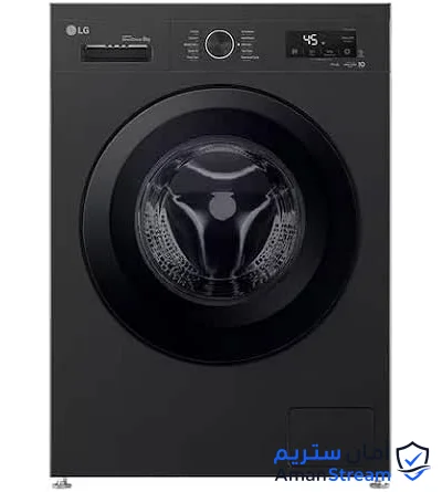 غسالة من إل جي موديل F4Y2TYG6X تحميل أمامي بسعة 8 كيلوجرام باللون الجرافيت الداكن مع محرك مباشر AI وبخار للعناية بالحساسية واتصال ذكي